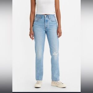 Lighter washed ripped Levi 501 jeans size 27